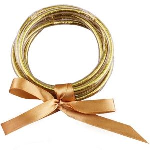 Elegant Rose Gold Bangle Set